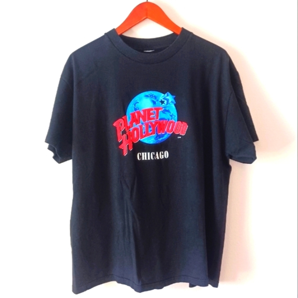 90s Vintage Planet Hollywood Chicago Single Stitch T Shirt